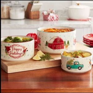 🌹 Pioneer Woman Floral Medley 6-Piece Round Nesting Stoneware Bakeware